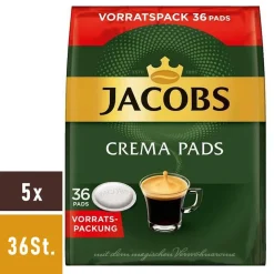 JACOBS Kaffeepads Crema Classic UTZ- 5 X 36 Getränke Pads Vorteilspack -Essen Verkäufe 928d75f3134333213fd528f798811144