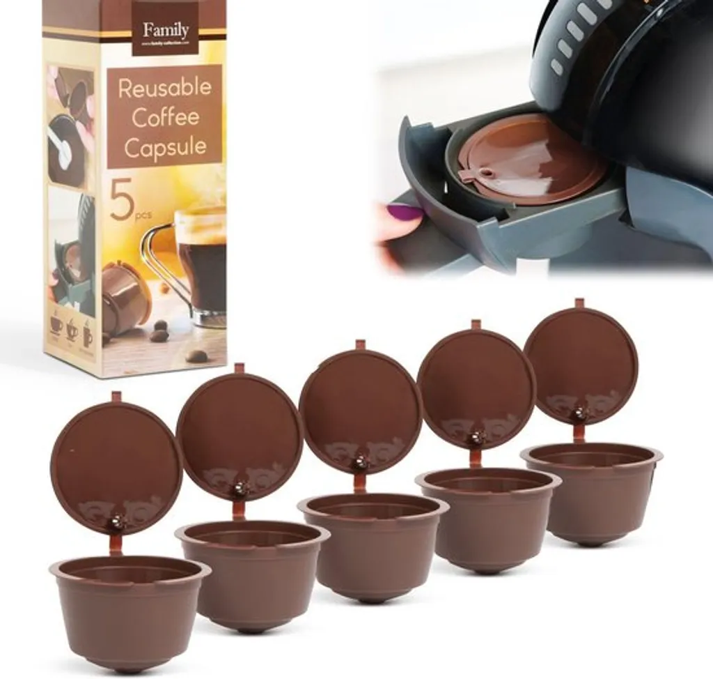 HomeShopXL 5x Wiederverwendbare Dolce Gusto Kaffeetasse - Umweltfreundlich - Nachhaltig - Kaffeetassen Kapseln - Nachfüllbare Kaffeekapseln - Kaffeekapsel - Dolce Gusto 1 HomeShopXL 5x Wiederverwendbare Dolce Gusto Kaffeetasse - Umweltfreundlich - Nachhaltig - Kaffeetassen Kapseln - Nachfüllbare Kaffeekapseln - Kaffeekapsel - Dolce Gusto