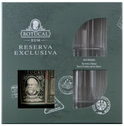 Botucal Reserva Exclusiva + 2 Old Fashioned Lasergebrandete Gläser Tradition Range Geschenkset | 40 % Vol | 0,7 L