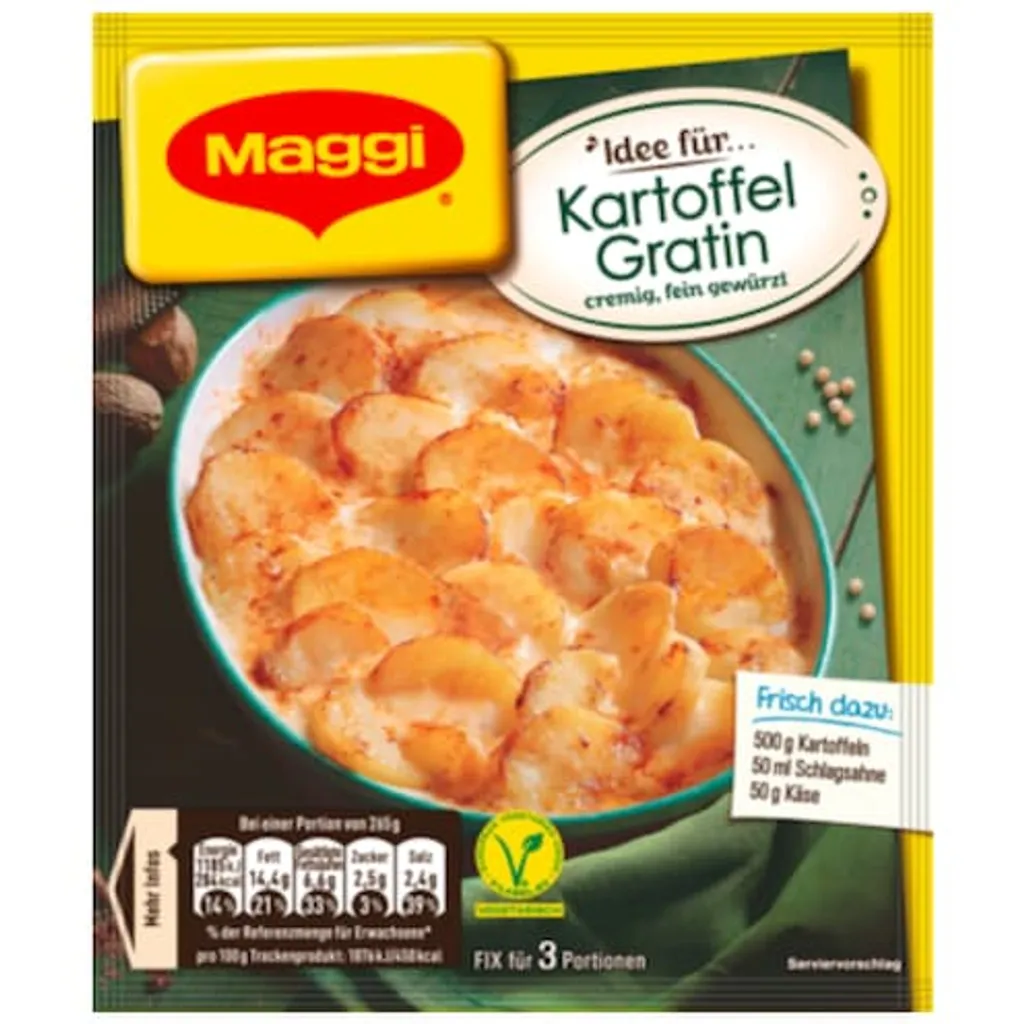 Maggi Fix Für Kartoffel Gratin Mit Fein Geriebener Muskatnuss 43g 3 Maggi Fix Für Kartoffel Gratin Mit Fein Geriebener Muskatnuss 43g – Bild 3