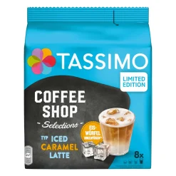 TASSIMO Kapseln Typ Iced Caramel Latte Coffee Shop Selections Discs 8 Getränke