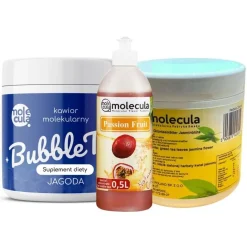 Molecula Bubble Tea Set - Blaubeerkugeln, Maracujasirup, Jasmintee, Tassen Und Strohhalme