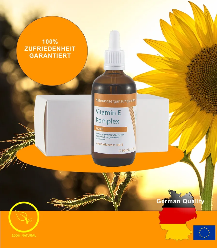 GbR Pawel M. Konefal/Birgit Konefal - Triccess GbR VITARAGNA® Vitamin-E Komplex Flüssig, Natürliches Tocopherol, Vitamin-E Öl In Bioaktiver Form In Hochwertigem Sonnenblumenöl Gelöst Als Hochdosiertes Liquid Mit 100 IE In 1g - 95ml 5 GbR Pawel M. Konefal/Birgit Konefal - Triccess GbR VITARAGNA® Vitamin-E Komplex Flüssig, Natürliches Tocopherol, Vitamin-E Öl In Bioaktiver Form In Hochwertigem Sonnenblumenöl Gelöst Als Hochdosiertes Liquid Mit 100 IE In 1g - 95ml – Bild 5