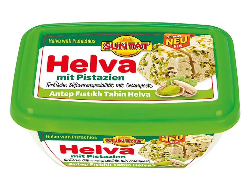 Suntat Süße Sesampaste Mit Pistazien (Helva) 350g 1 Suntat Süße Sesampaste Mit Pistazien (Helva) 350g