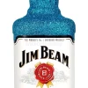 Jim Beam Bourbon Whiskey 0,7l 700ml (40% Vol) Bling Bling Glitzerflasche In Blau -[Enthält Sulfite]