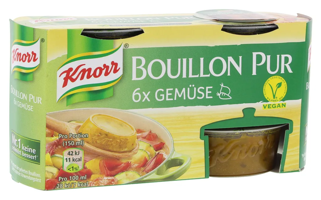 Knorr Bouillon Pur Gemüse 6x28g 2 Knorr Bouillon Pur Gemüse 6x28g – Bild 2