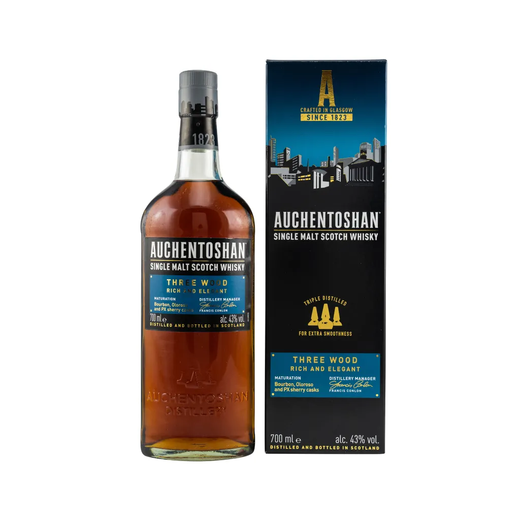 Auchentoshan Three Wood Single Malt Scotch Whisky Triple Distilled | 43 % Vol | 0,7 L 4 Auchentoshan Three Wood Single Malt Scotch Whisky Triple Distilled | 43 % Vol | 0,7 L – Bild 4