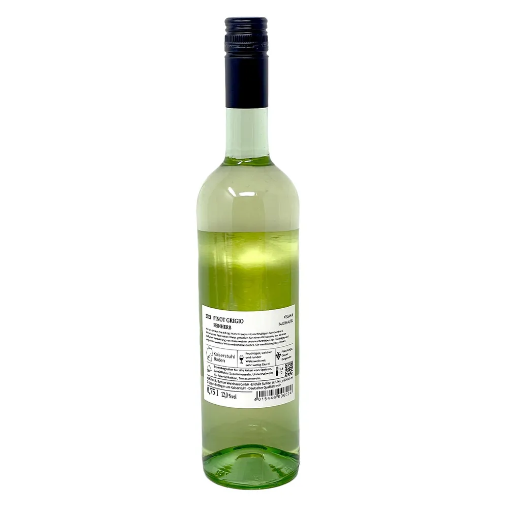 Weingut L. Bastian 2021 Edition Schwarzwaldmarie - Pinot Grigio Feinherb 0,75 Liter 12,0% 2 Weingut L. Bastian 2021 Edition Schwarzwaldmarie - Pinot Grigio Feinherb 0,75 Liter 12,0% – Bild 2