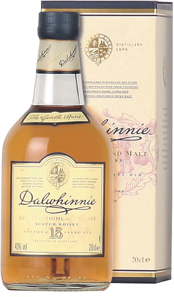 Dalwhinnie 15 Jahre Highland Single Malt Scotch Whisky 0,2l, Alc. 43 Vol.-% 2 Dalwhinnie 15 Jahre Highland Single Malt Scotch Whisky 0,2l, Alc. 43 Vol.-% – Bild 2