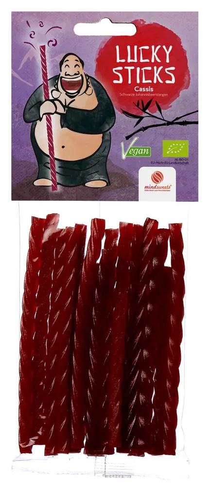 Mindsweets Lucky Sticks Cassis 75g Fruchtgummi Inkl. Veggie Sweets Bienenfutter Vegan Palmölfrei Glutenfrei Sojafrei 1 Mindsweets Lucky Sticks Cassis 75g Fruchtgummi Inkl. Veggie Sweets Bienenfutter Vegan Palmölfrei Glutenfrei Sojafrei