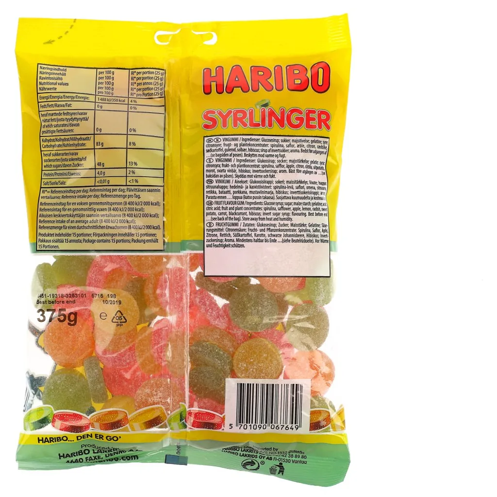 Haribo Syrlinge 375g 3 Haribo Syrlinge 375g – Bild 3