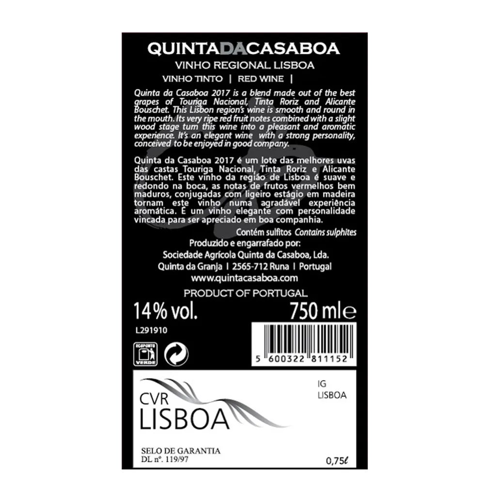 Pack 9 Quinta Da Casaboa Rot 0.75L 3 Pack 9 Quinta Da Casaboa Rot 0.75L – Bild 3