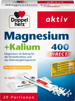 Doppelherz | Magnesium + Kalium 400 Direkt | 20 Portionen
