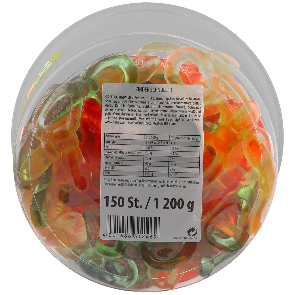 Haribo Kinder Schnuller Mit Fruchtgeschmack 5fach Sortiert 1200g 12 Haribo Kinder Schnuller Mit Fruchtgeschmack 5fach Sortiert 1200g – Bild 12
