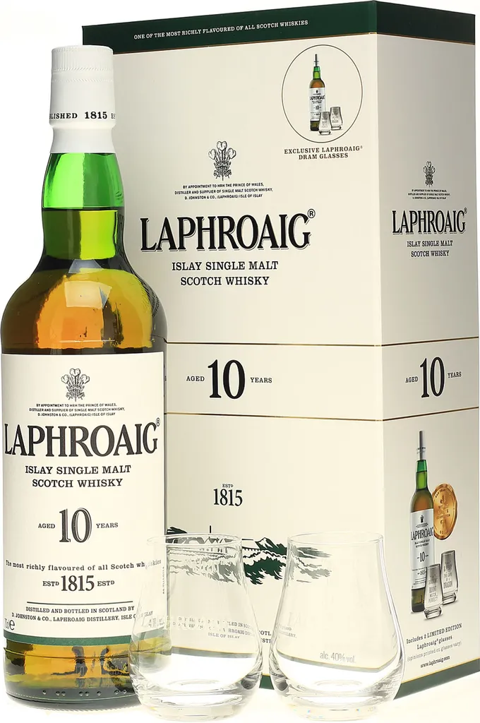 Laphroaig 10 Jahre Mit 2 Gläsern Single Malt Scotch Whisky 0,7l, Alc. 40 Vol.-% 4 Laphroaig 10 Jahre Mit 2 Gläsern Single Malt Scotch Whisky 0,7l, Alc. 40 Vol.-% – Bild 4