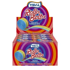 Vidal Rolla Belta Fruchtgummi Rolle Einzeln Verpackt Erdbeergeschmack 24 X 19g / 456 G Candy Bar