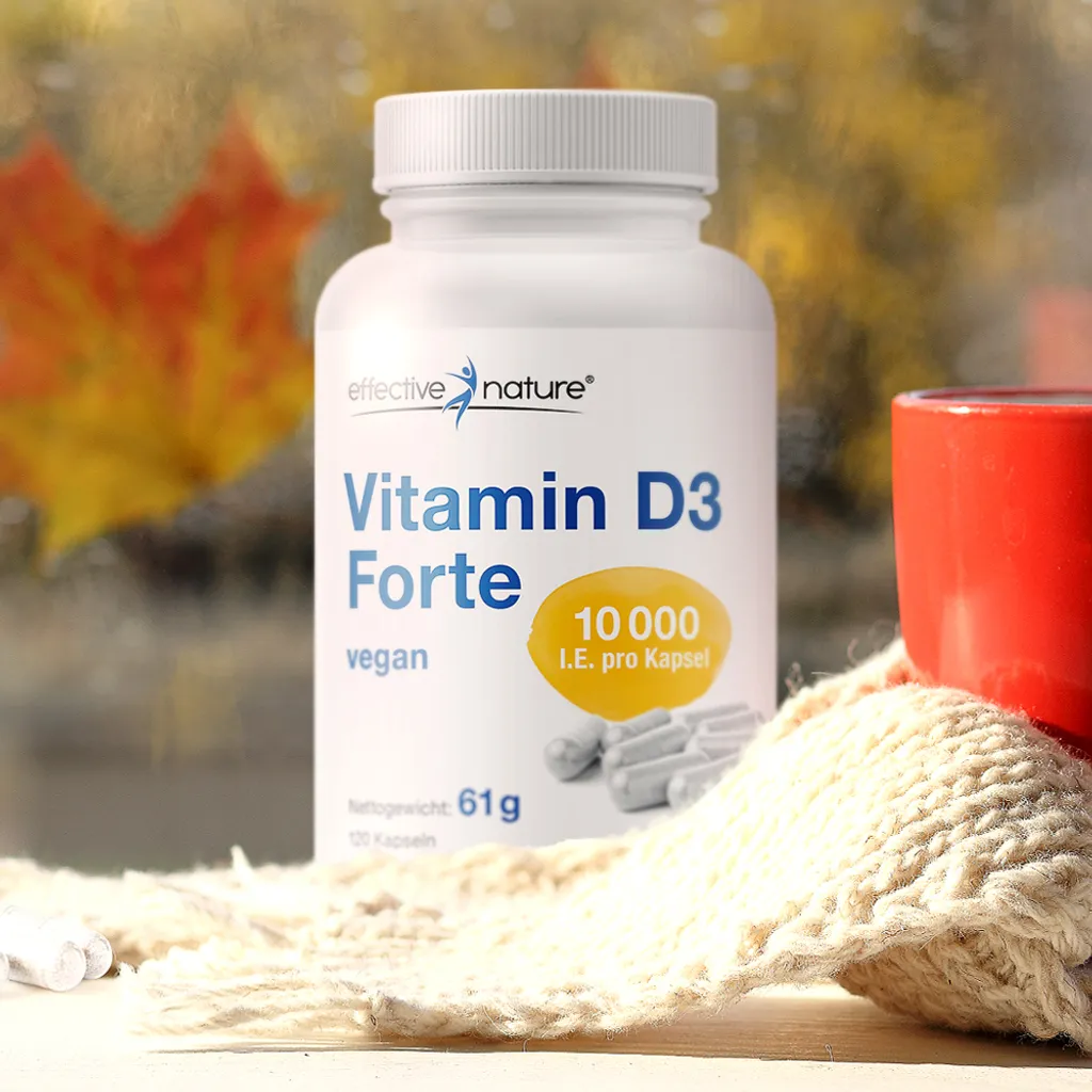 Effective Nature Vitamin D3 10.000 I.E. Hochdosiert - 120 Stk. - 250 Mcg Vitamin D Pro Tag 8 Effective Nature Vitamin D3 10.000 I.E. Hochdosiert - 120 Stk. - 250 Mcg Vitamin D Pro Tag – Bild 8