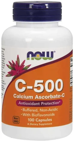NOW Foods Vitamin C-500 Calcium-Ascorbat-C - 100 Kapseln