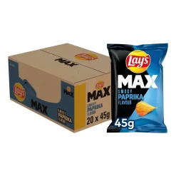 PEPSICO Lay's Max Gerippte Chips Rauchiger Paprika Box 20 X 45 Gramm
