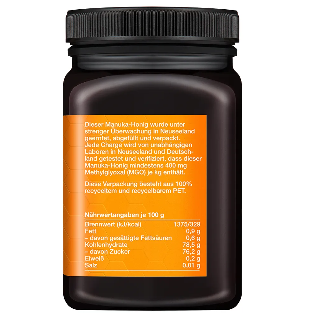 MELPURA Manuka-Honig MGO 400+ 500g Aus Neuseeland 2 MELPURA Manuka-Honig MGO 400+ 500g Aus Neuseeland – Bild 2