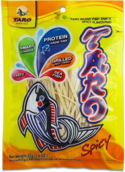 TARO Scharfer Fischsnack 52g | Seafood Snack Spicy | Herzhaft Scharfer Fish Snack Aus Thailand