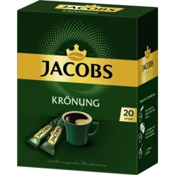 Jacobs Krönung, Instant Kaffee, Getränkepulver Zum Aufgießen, 20 Portionen à 1.8 G, Sticks