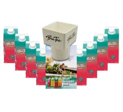Mixcompany Capital BraTee 8er Set Eistee Wassermelone Water Melon 750ml Ice Tea + Gratis Getränkehalter + Autogrammkarte - Heftig Fruchtiger BraTee Mit Wassermelonengeschmack - Nicht Zu Süß, Genau Perfekt