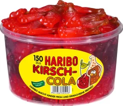 Haribo Kirsch Cola Fruchtgummiflaschen Veggie Zweifarbig 1350g
