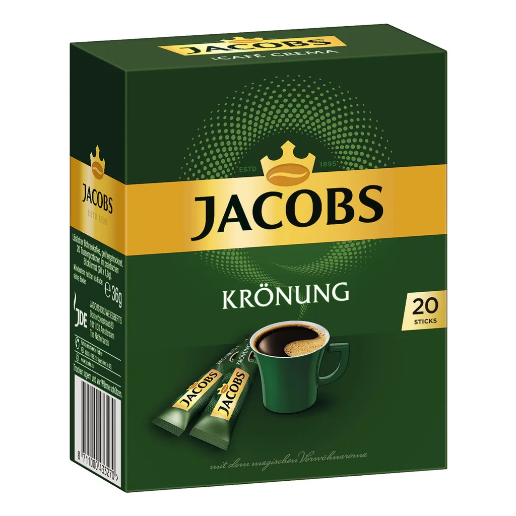 JACOBS Krönung Löslicher Kaffee 8 X 20 Getränke Sticks Instantkaffee 2 JACOBS Krönung Löslicher Kaffee 8 X 20 Getränke Sticks Instantkaffee – Bild 2