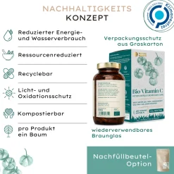 Founderholics GmbH Nature Basics® Natürliches Vitamin C Nachhaltig Im Glas | Frei Von Zusatzstoffen & CO2-neutral | 180 Kapseln Hochdosiert | 1.137mg Pro Tagesdosis | Aus Acerola & CamuCamu -Essen Verkäufe b025728e29ef953db4360bc7f1627f73