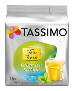TASSIMO Kapseln Tea Time Grüner Tee Minze T Discs Teekapseln 16 Getränke Teekapseln