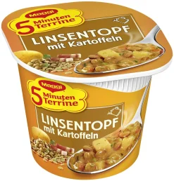 Maggi 5 Minuten Terrine Linsentopf Mit Kartoffeln Und Speck 49g -Essen Verkäufe b172f96c1f36bdf8ca4de37cb5a32229