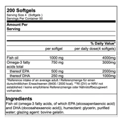 GN Laboratories Triglyceride Omega 3 | 200 Softgel Kapseln Je Behälter | 50% EPA | 25% DHA | Essentielle Fettsäuren Fischöl | Nahrungsergänzungsmittel -Essen Verkäufe b1b44846bcecca18b4f6811270698e7f