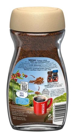 Nestlé® Nescafé Classic Mild | Löslicher Kaffee | 200g-Glas -Essen Verkäufe b2c5f151dbc94f4402c8a50f8f23a411