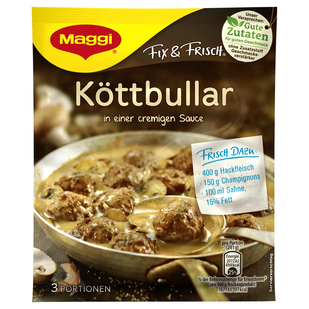 Maggi Fix Für Köttbullar Sauce Für Schwedische Hackbällchen 34g 2 Maggi Fix Für Köttbullar Sauce Für Schwedische Hackbällchen 34g – Bild 2