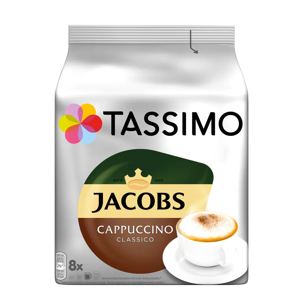 Tassimo Jacobs Cappuccino Classico | 8 T Discs, Kaffeekapseln 1 Tassimo Jacobs Cappuccino Classico | 8 T Discs, Kaffeekapseln