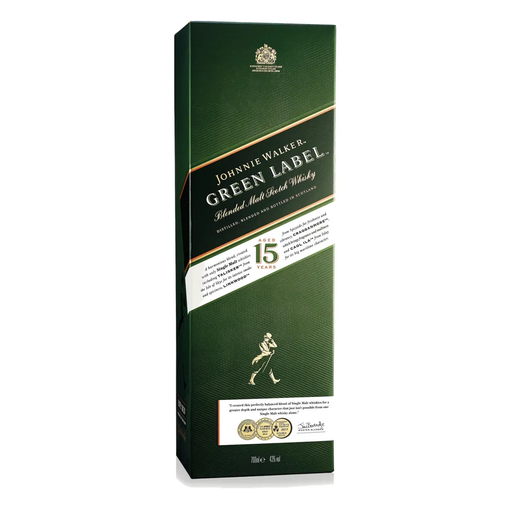 Johnnie Walker Green Label 15 Jahre Blended Malt Scotch Whisky In Geschenkpackung | 40 % Vol | 0,7 L 3 Johnnie Walker Green Label 15 Jahre Blended Malt Scotch Whisky In Geschenkpackung | 40 % Vol | 0,7 L – Bild 3