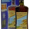 Distilleria F.lli Caffo S.r.l. Vecchio Amaro Del Capo | Kräuterlikör Aus Kalabrien | Geschenk-Set Mit 1 Flasche 0,7l. Und 2 Ice-Shot-Gläsern
