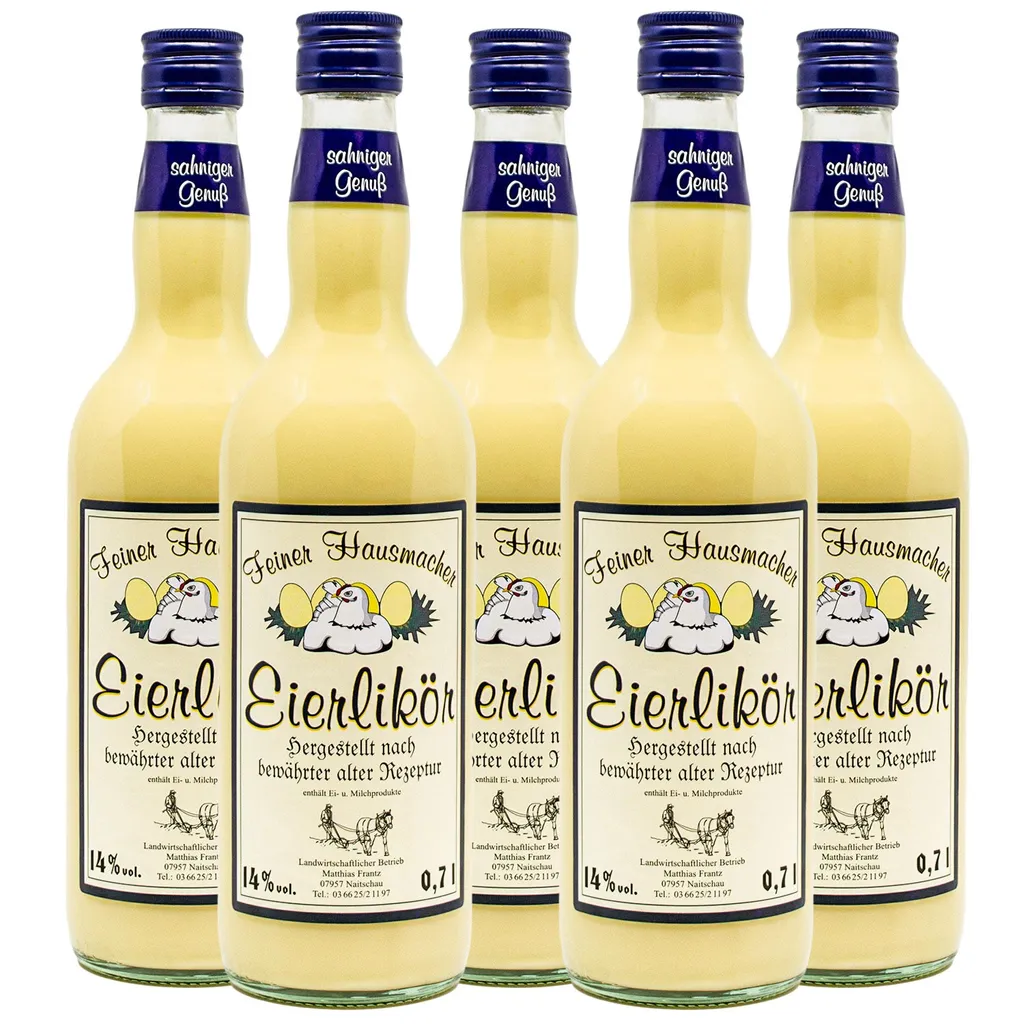 Landwirtschaftlicher Betrieb Matthias Frantz 5 X Naitschauer Eierlikör Fein Und Sahnig 14% Vol Aus Thüringen 1 Landwirtschaftlicher Betrieb Matthias Frantz 5 X Naitschauer Eierlikör Fein Und Sahnig 14% Vol Aus Thüringen