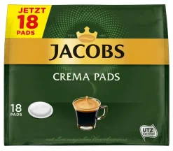 Jacobs Crema Pads | 18 Senseo Kompatible Kaffeepads 118 G