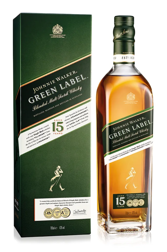 Johnnie Walker Green Label 15 Jahre Blended Malt Scotch Whisky In Geschenkpackung | 40 % Vol | 0,7 L 1 Johnnie Walker Green Label 15 Jahre Blended Malt Scotch Whisky In Geschenkpackung | 40 % Vol | 0,7 L