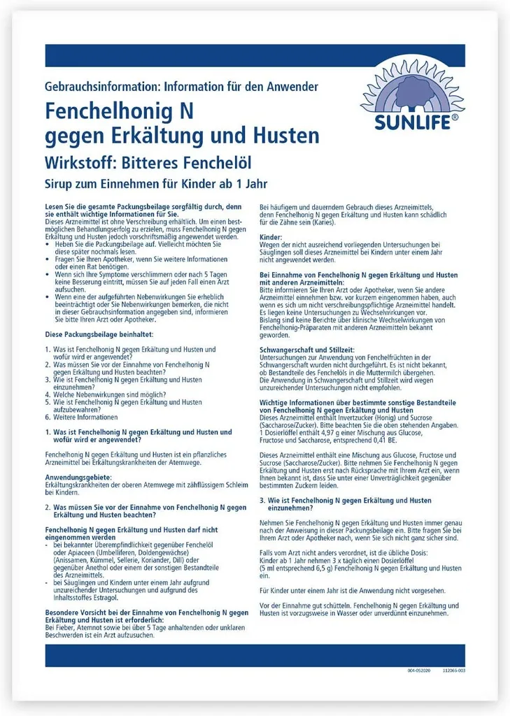 Sunlife Fenchelhonig N 350g 5 Sunlife Fenchelhonig N 350g – Bild 5