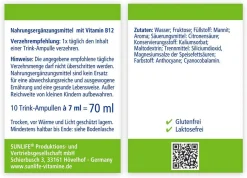 Sunlife Vitamin B12 Kur 10x 7ml 14 Sunlife Vitamin B12 Kur 10x 7ml -Essen Verkäufe b8801c1a47676641fdec633f806e1cdc
