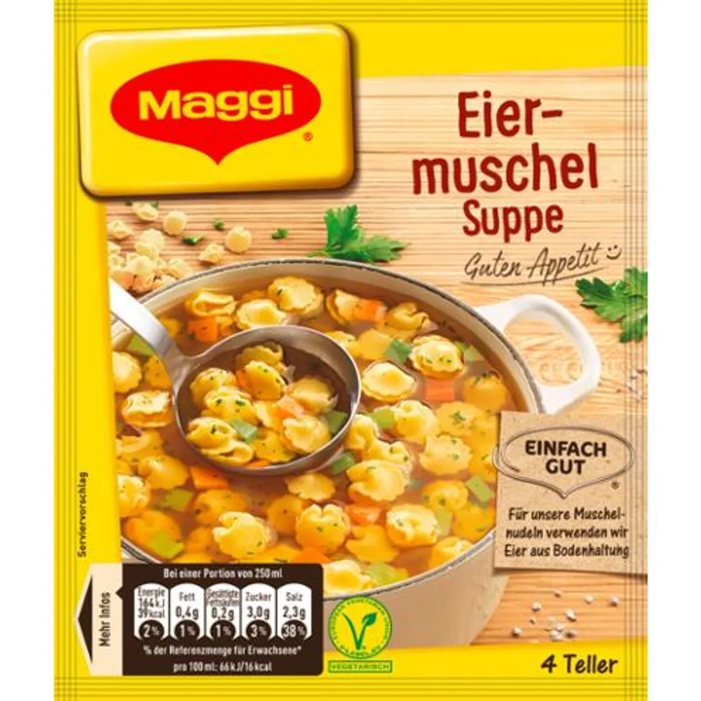 Maggi Guten Appetit Eiermuschel Suppe Mit Natürlichen Zutaten 63g 2 Maggi Guten Appetit Eiermuschel Suppe Mit Natürlichen Zutaten 63g – Bild 2