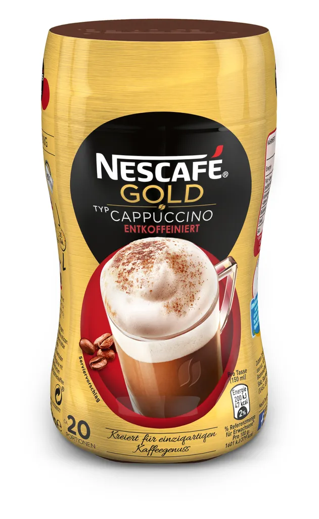 Nescafé® Nescafé Gold Typ Cappuccino Entkoffeiniert | 250g Dose 1 Nescafé® Nescafé Gold Typ Cappuccino Entkoffeiniert | 250g Dose