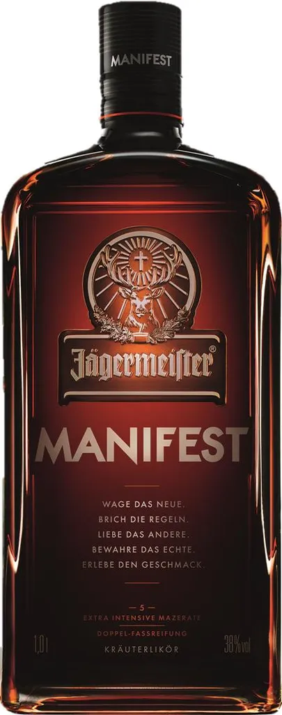 Jägermeister Manifest Kräuterlikör Mit Leicht Würzigen Aromen 1000ml 2 Jägermeister Manifest Kräuterlikör Mit Leicht Würzigen Aromen 1000ml – Bild 2