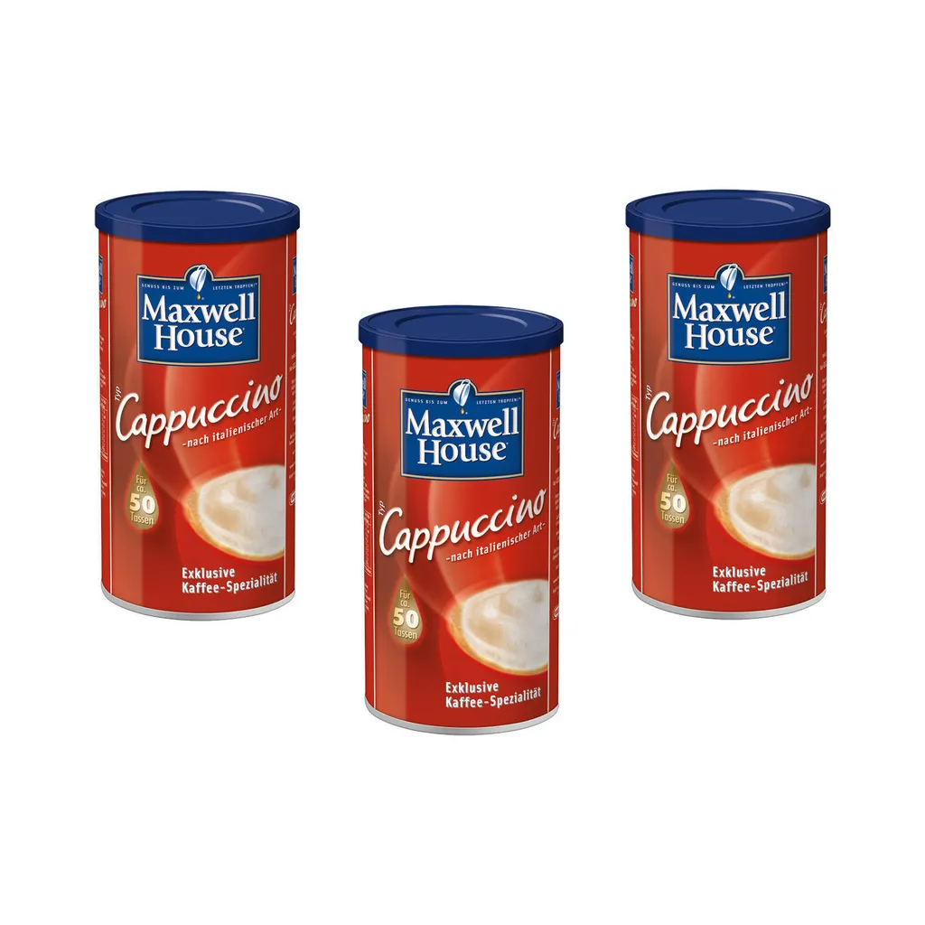 Jacobs MAXWELL HOUSE Typ Cappuccino Löslicher Kaffee 3 X 500 G Instantkaffee 1 Jacobs MAXWELL HOUSE Typ Cappuccino Löslicher Kaffee 3 X 500 G Instantkaffee