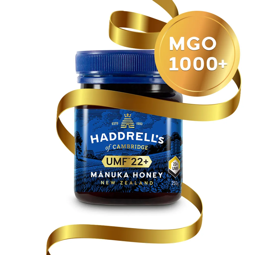 Haddrell’s Of Cambridge Haddrell's Manuka Honig MGO 1000+ (UMF 22+) In Geschenkbox 250g - Limited Edition 1 Haddrell’s Of Cambridge Haddrell's Manuka Honig MGO 1000+ (UMF 22+) In Geschenkbox 250g - Limited Edition