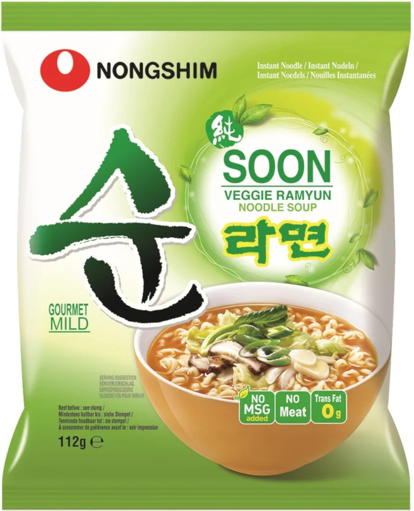 Nong Shim SOON Veggie Ramyun Instantnudeln 20x112g 1 Nong Shim SOON Veggie Ramyun Instantnudeln 20x112g