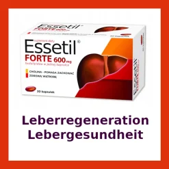 Nord Pharm ESSETIL FORTE 600mg 30 Kapseln Leberschutz Lebergesundheit Detox